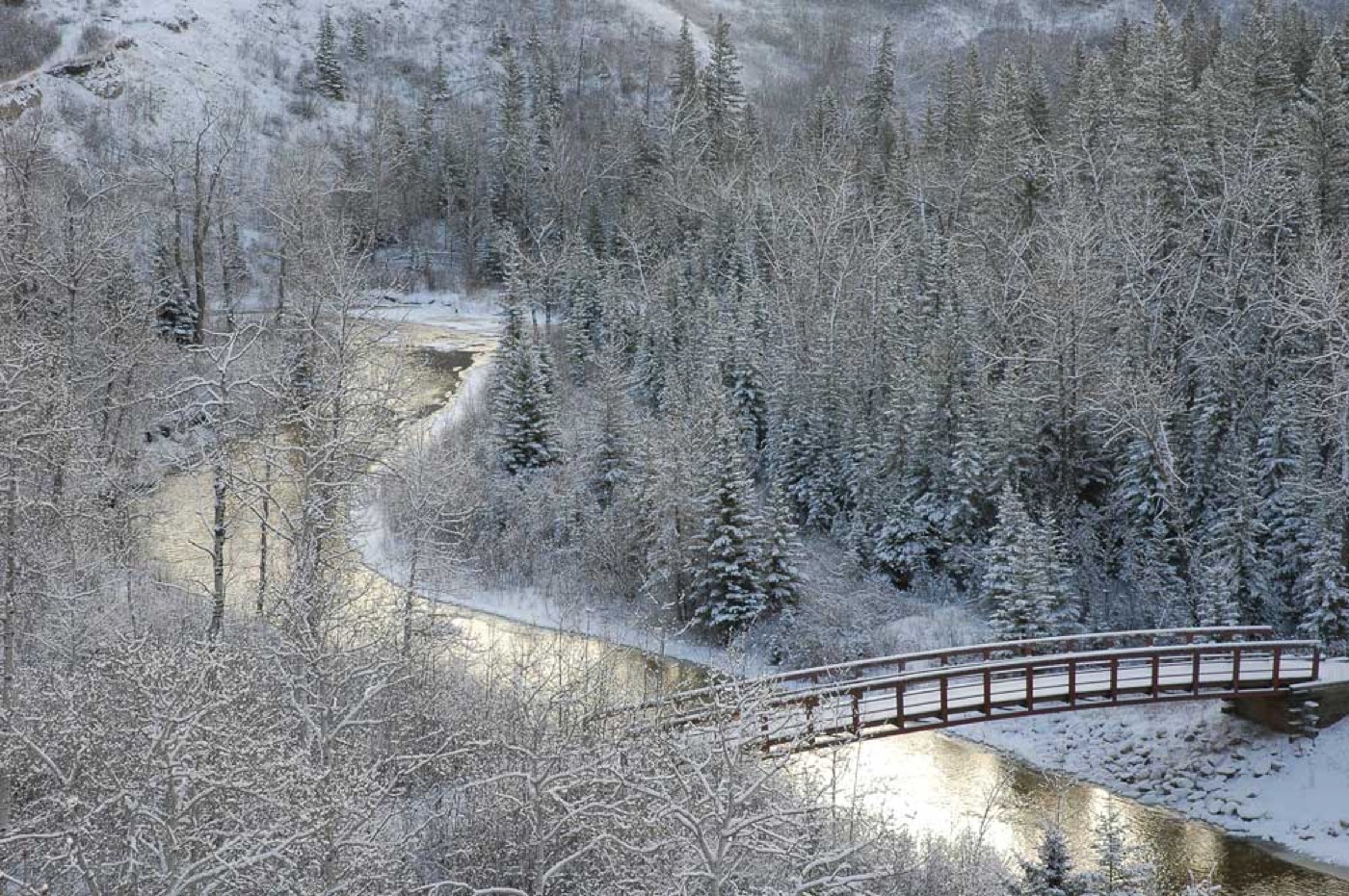 Looking east over Bridge 5 — Fish Creek, Calgary area