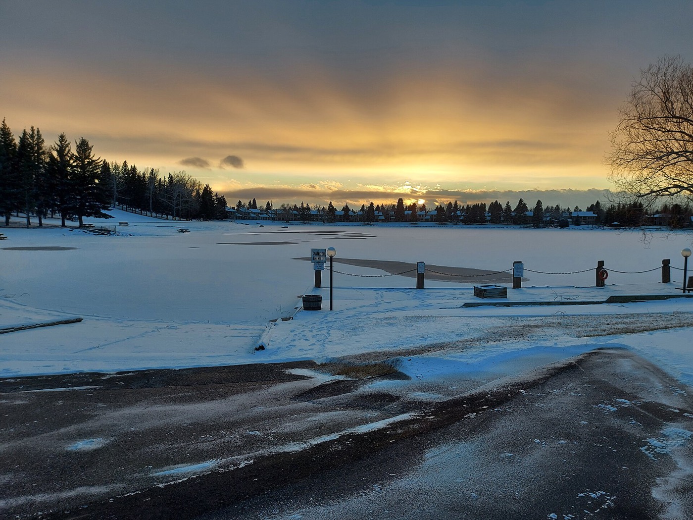 Midnapore Lake, frozen — Midnapore, Calgary area