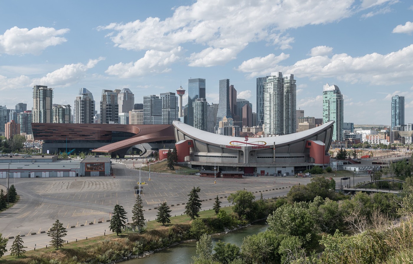 Stampede grounds and skyline